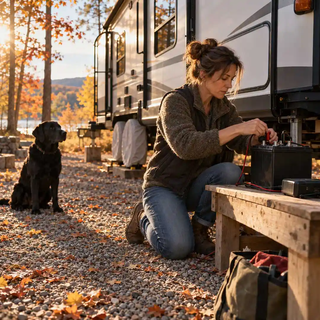 Woman preparing her batter for the winter season