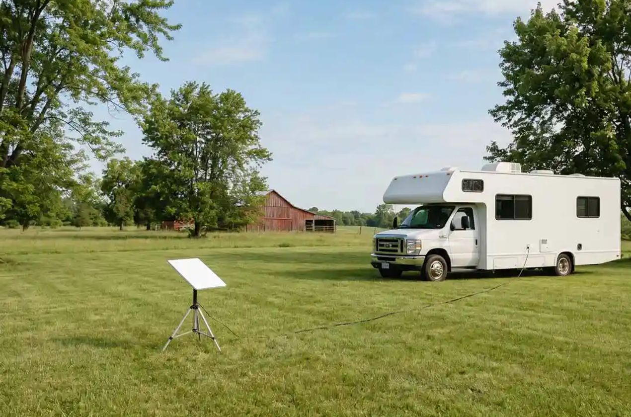 Starlink satellite connecting to a Class C RV.