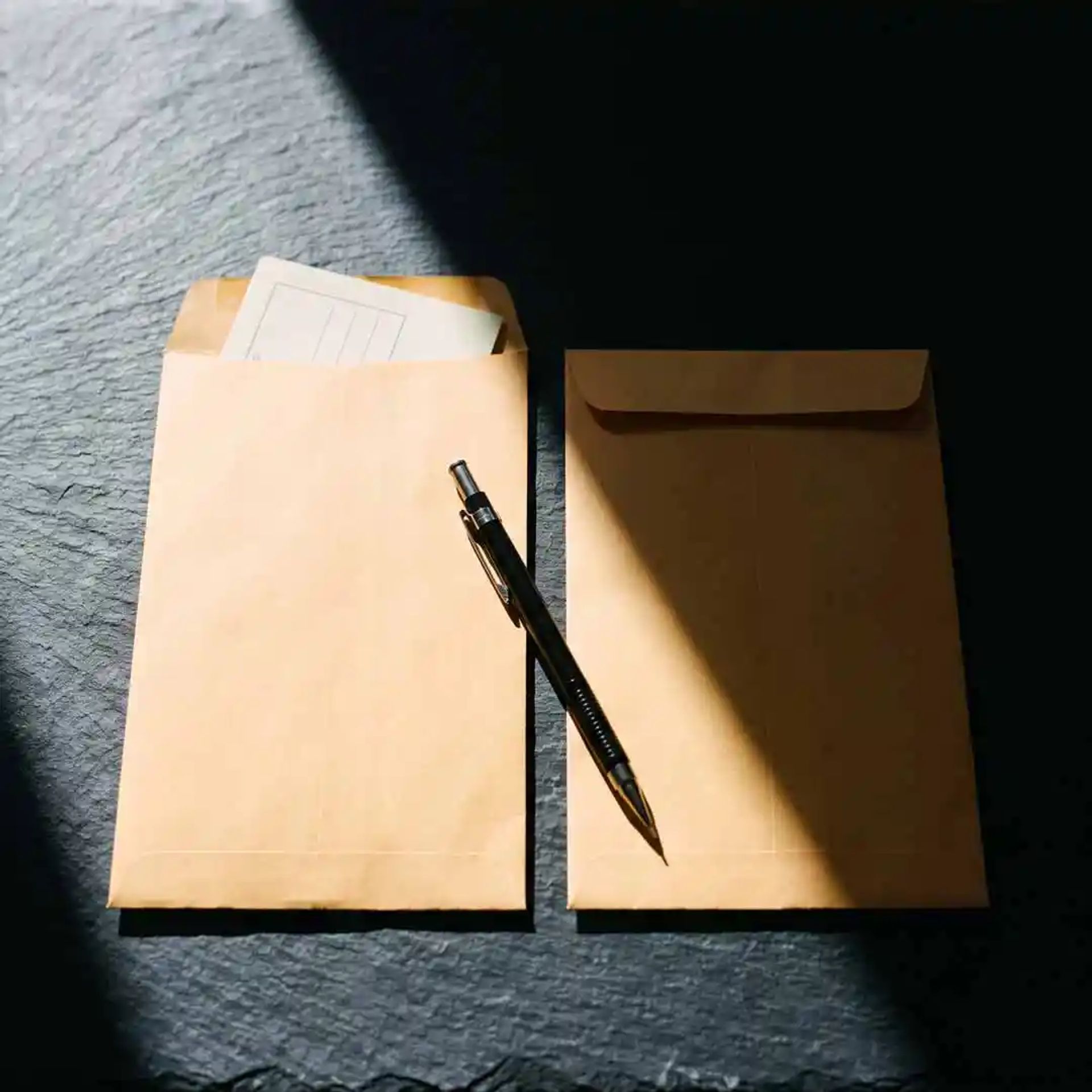 Two envelopes to represent privacy.