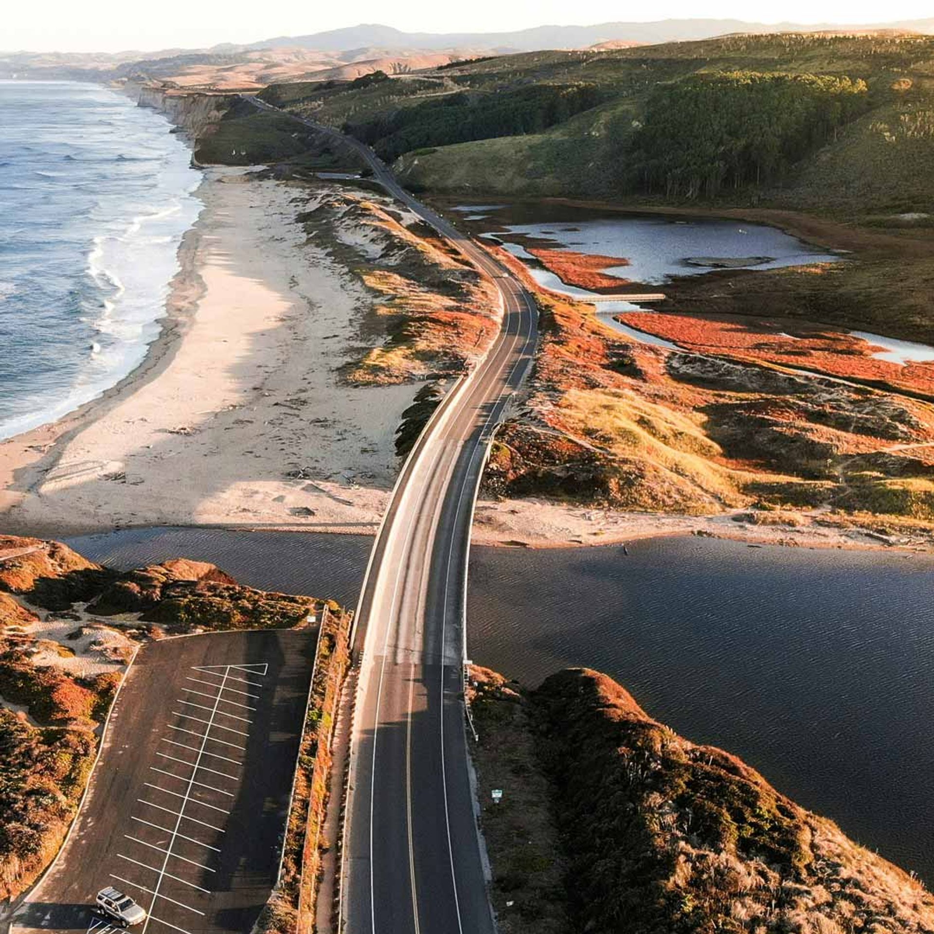 Aerial view of Pacific Coast Highway